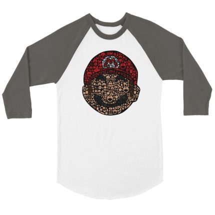 Super Mario 2 Unisex 3/4 sleeve Raglan T-shirt