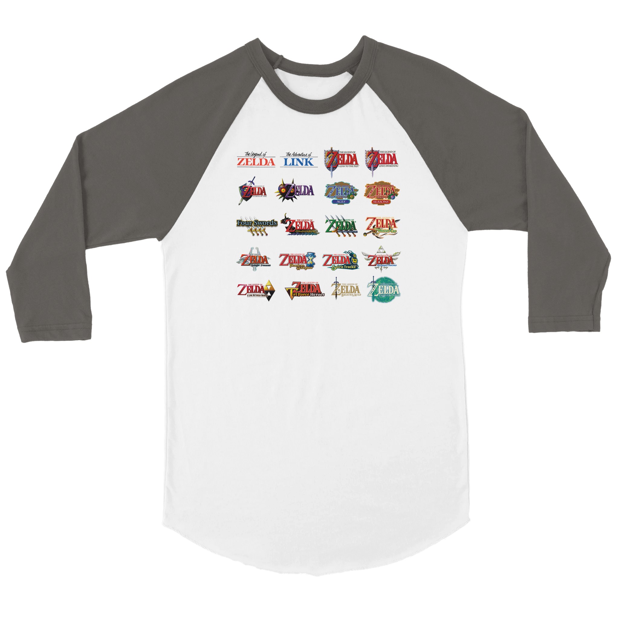 Zelda 4 Unisex 3/4 sleeve Raglan T-shirt Zelda 4 Unisex 3/4 sleeve Raglan T-shirt