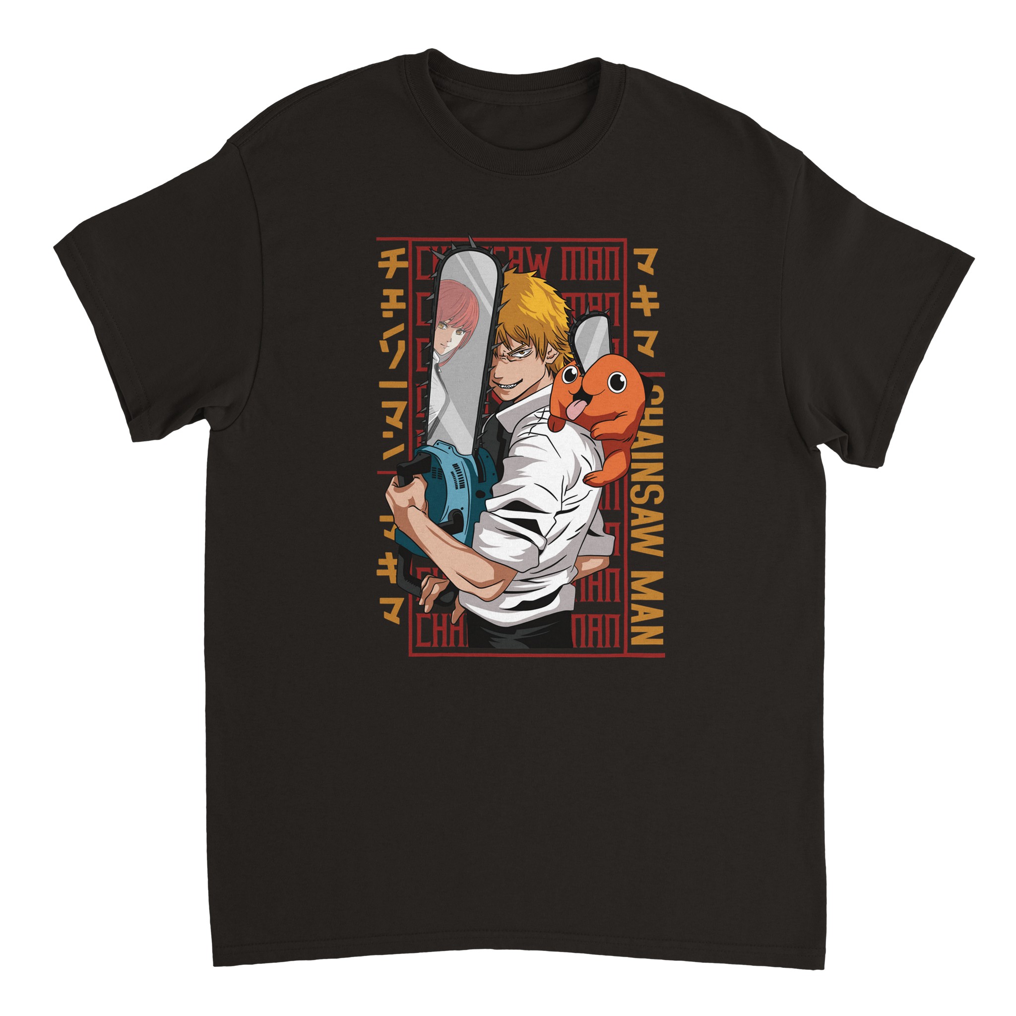 Chainsaw Man 4 Heavyweight Unisex Crewneck T-shirt Chainsaw Man 4 Heavyweight Unisex Crewneck T-shirt