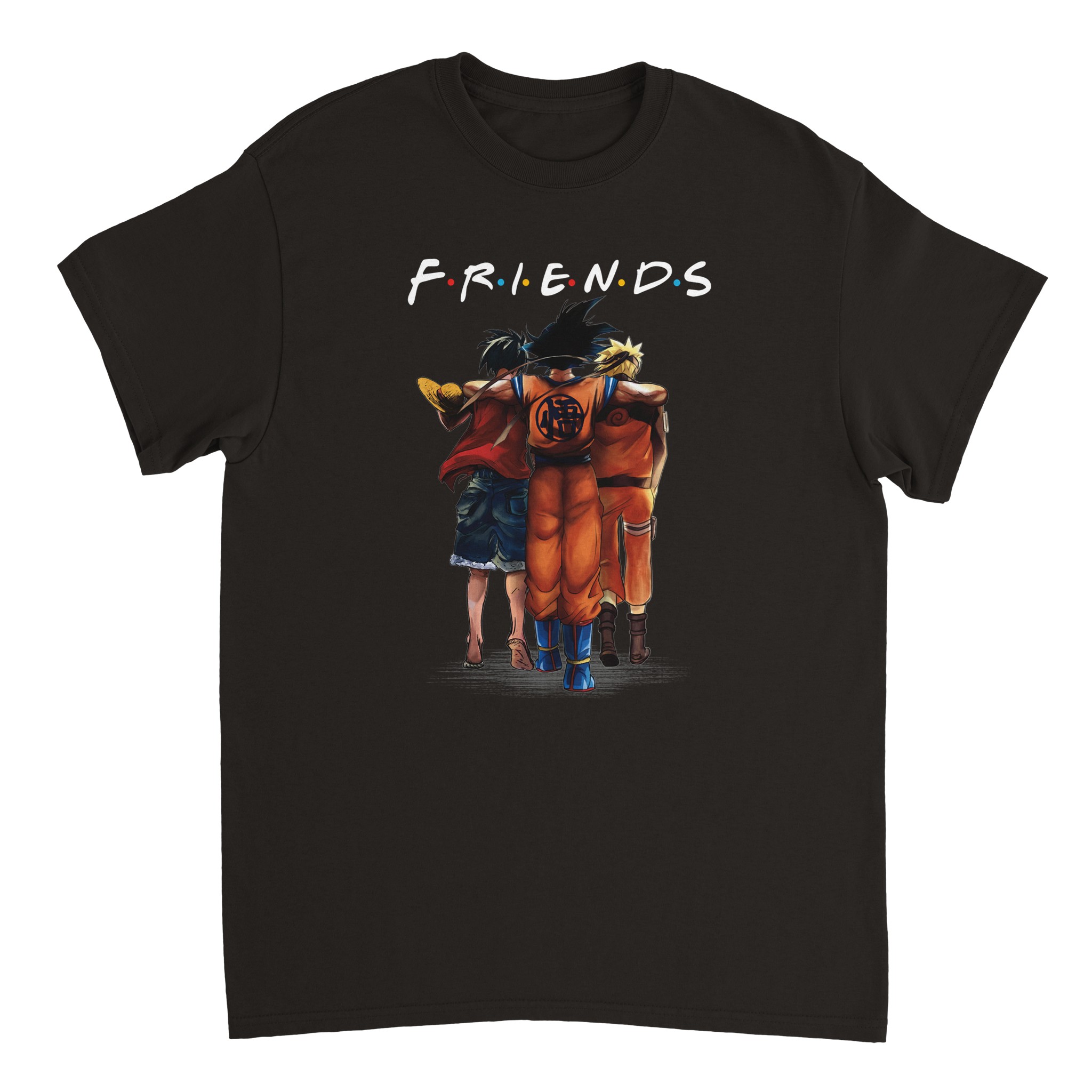 Anime Friends 2 Heavyweight Unisex Crewneck T-shirt Anime Friends 2 Heavyweight Unisex Crewneck T-shirt