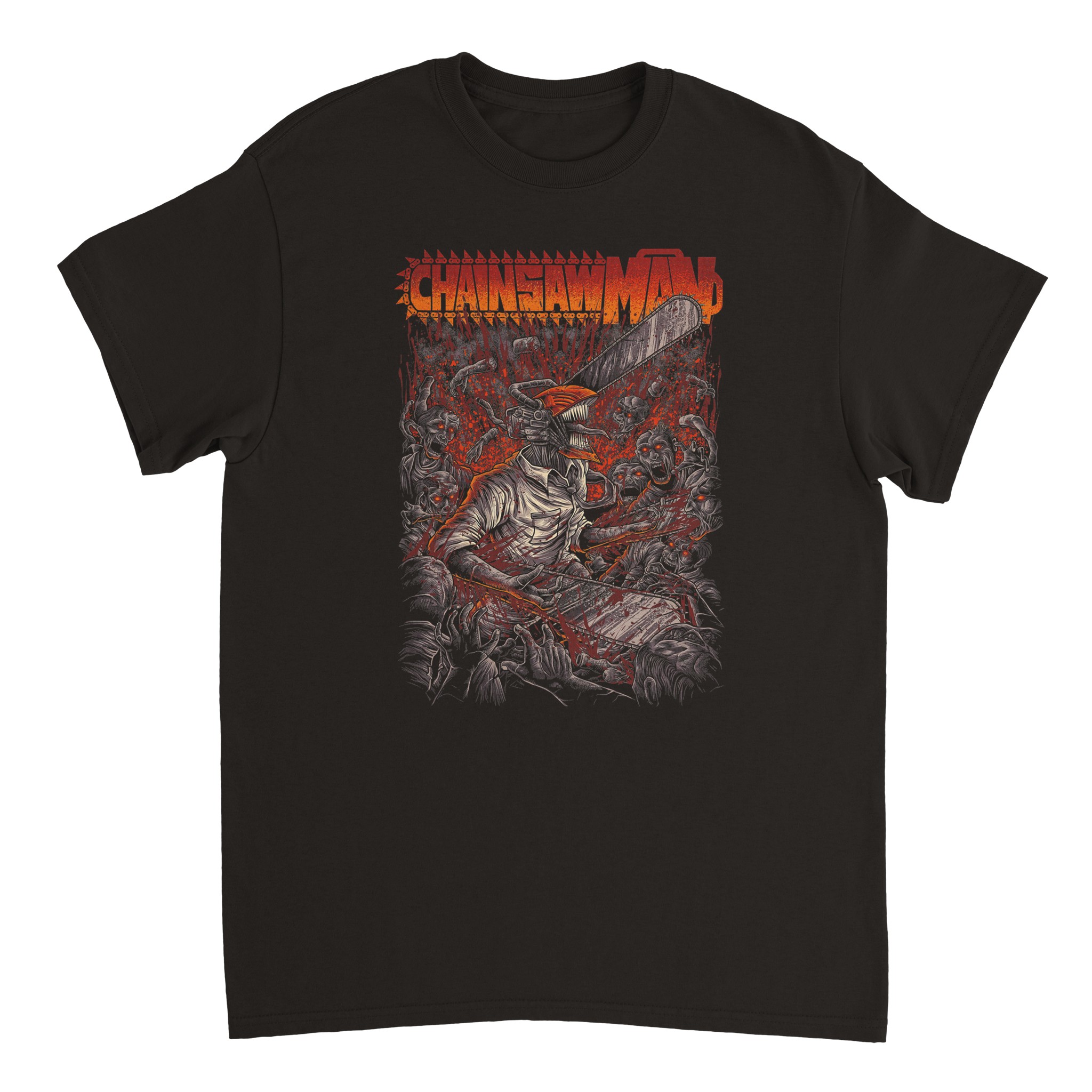 Chainsaw Man 7 Heavyweight Unisex Crewneck T-shirt Chainsaw Man 7 Heavyweight Unisex Crewneck T-shirt