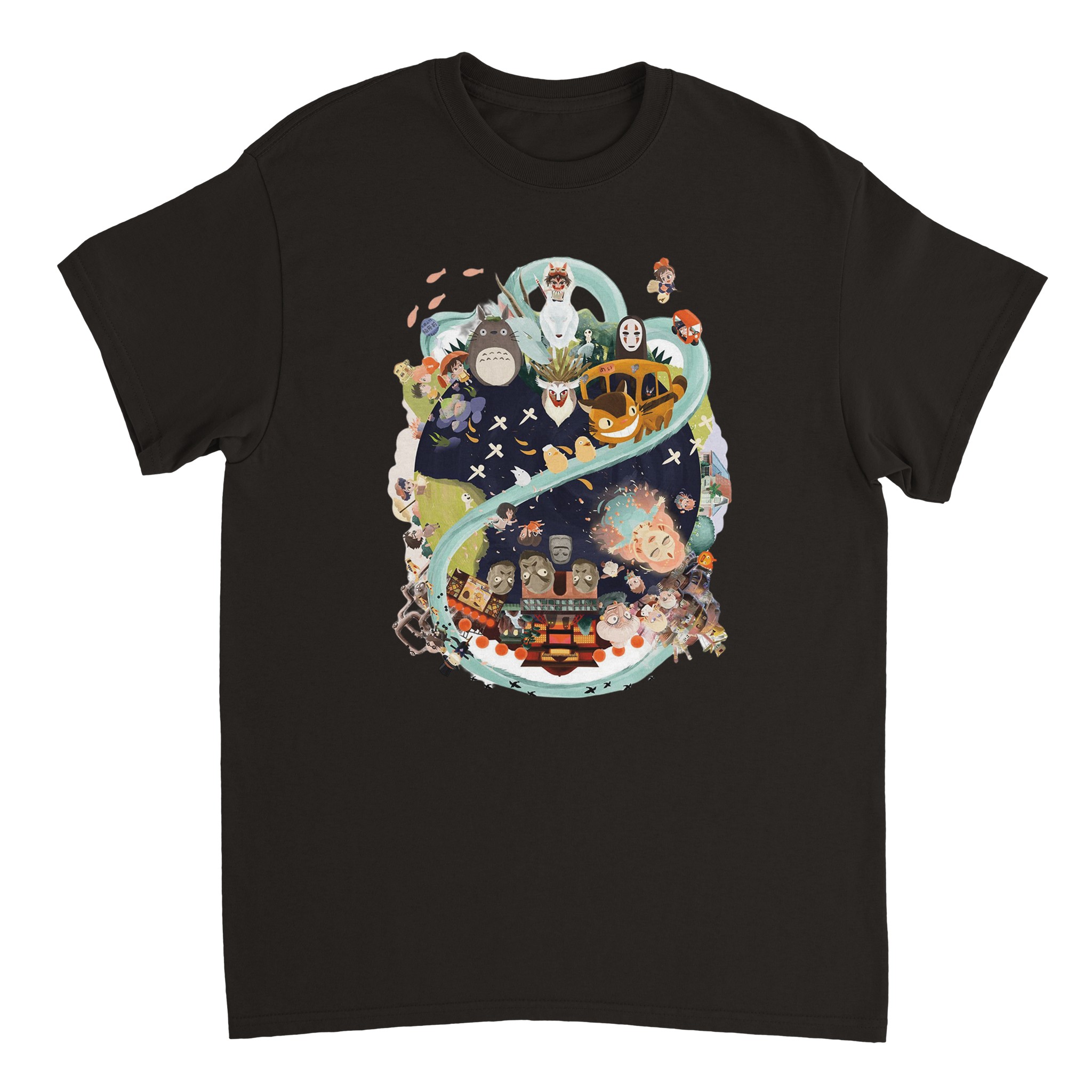 Studio Ghibli 3 Heavyweight Unisex Crewneck T-shirt Studio Ghibli 3 Heavyweight Unisex Crewneck T-shirt