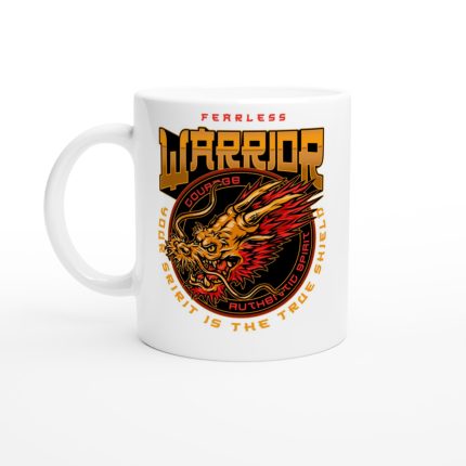 Samurai White 11oz Ceramic Mug