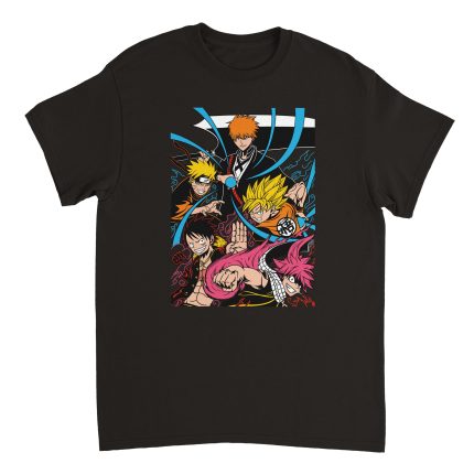Anime Friends 3 Heavyweight Unisex Crewneck T-shirt