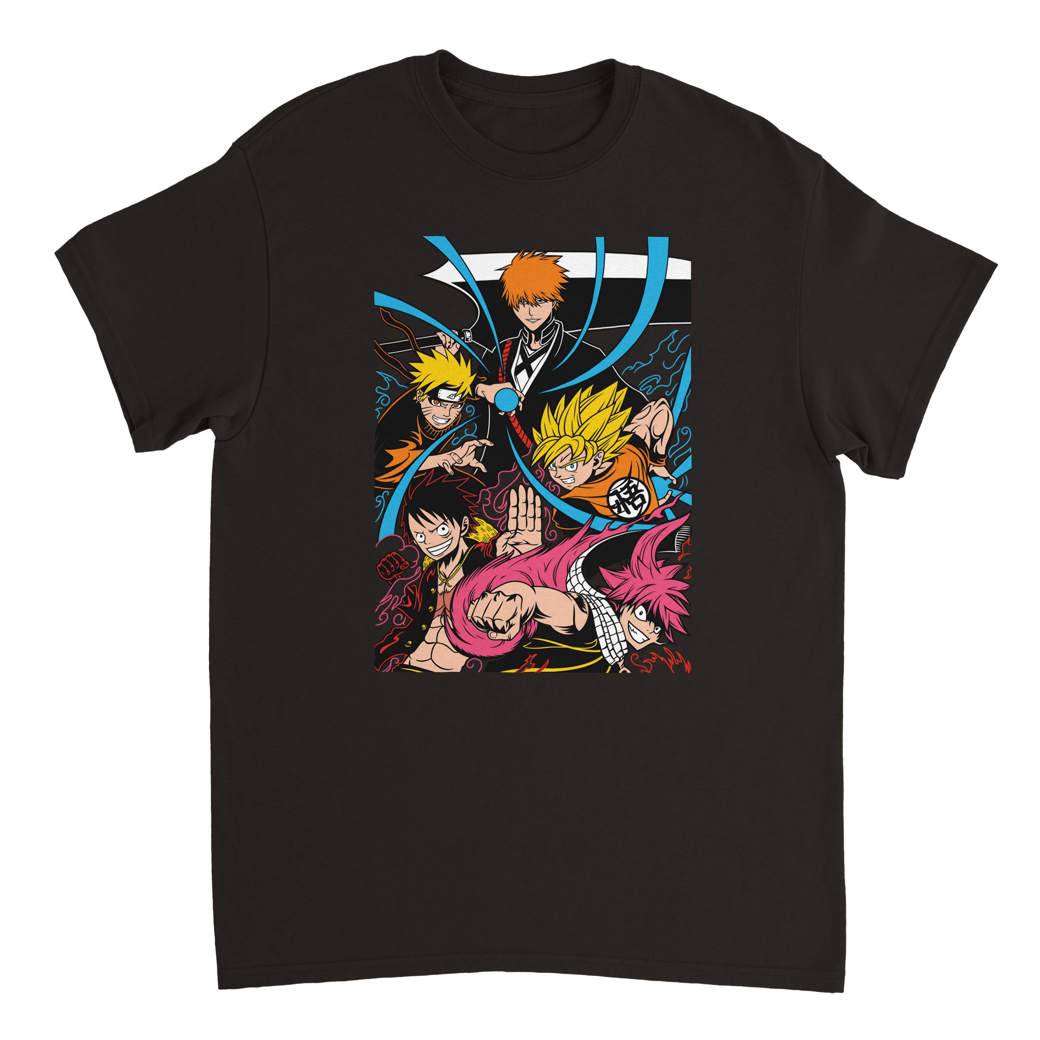 Anime Friends 3 Heavyweight Unisex Crewneck T-shirt Anime Friends 3 Heavyweight Unisex Crewneck T-shirt