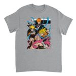 Anime Friends 3 Heavyweight Unisex Crewneck T-shirt
