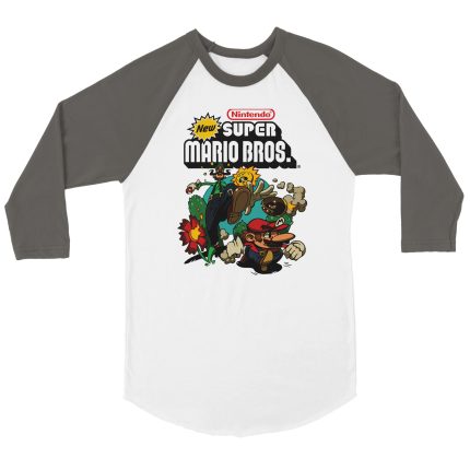 Super Mario 6 Unisex 3/4 sleeve Raglan T-shirt