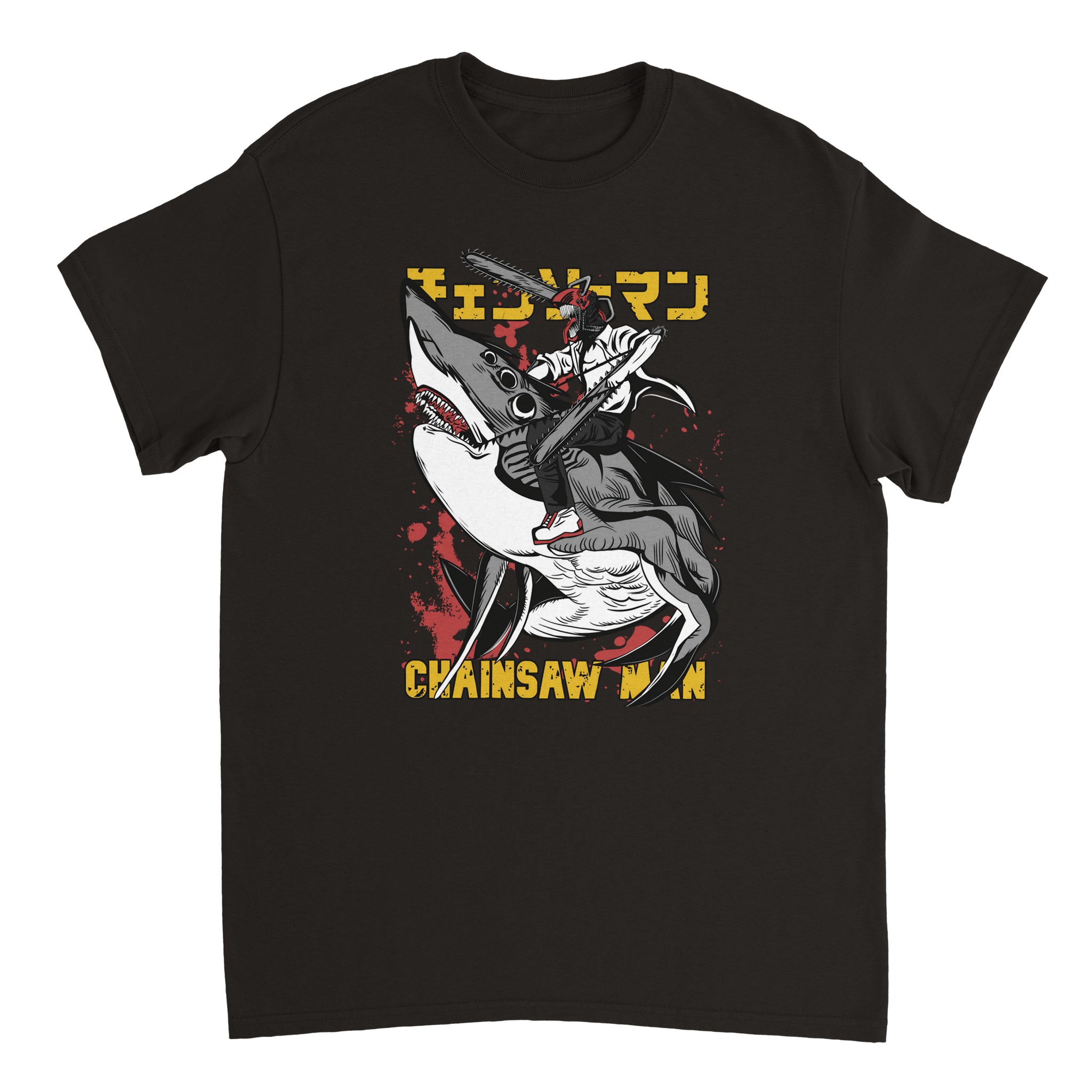 Chainsaw Man 5 Heavyweight Unisex Crewneck T-shirt Chainsaw Man 5 Heavyweight Unisex Crewneck T-shirt