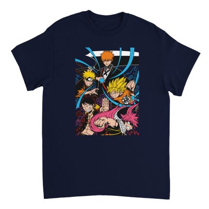 Anime Friends 3 Heavyweight Unisex Crewneck T-shirt