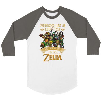 Zelda 3 Unisex 3/4 sleeve Raglan T-shirt