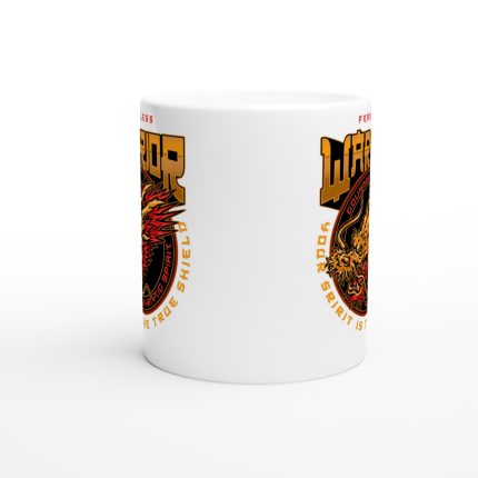 Samurai White 11oz Ceramic Mug