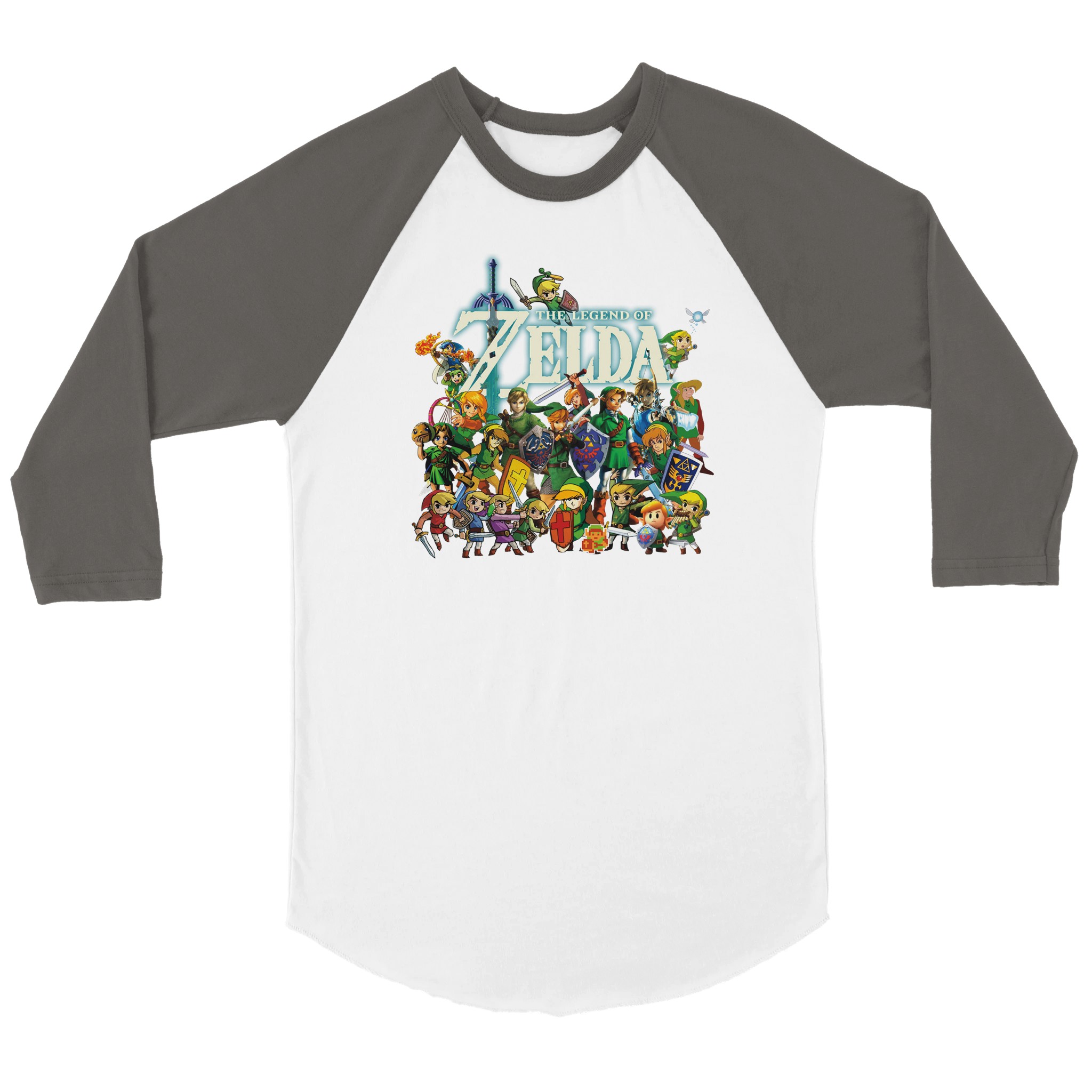 Zelda 1 Unisex 3/4 sleeve Raglan T-shirt Zelda 1 Unisex 3/4 sleeve Raglan T-shirt