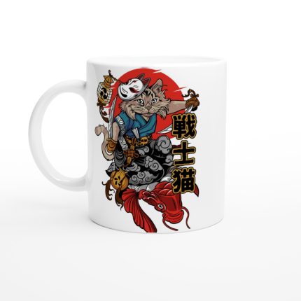 Samurai 11 White 11oz Ceramic Mug