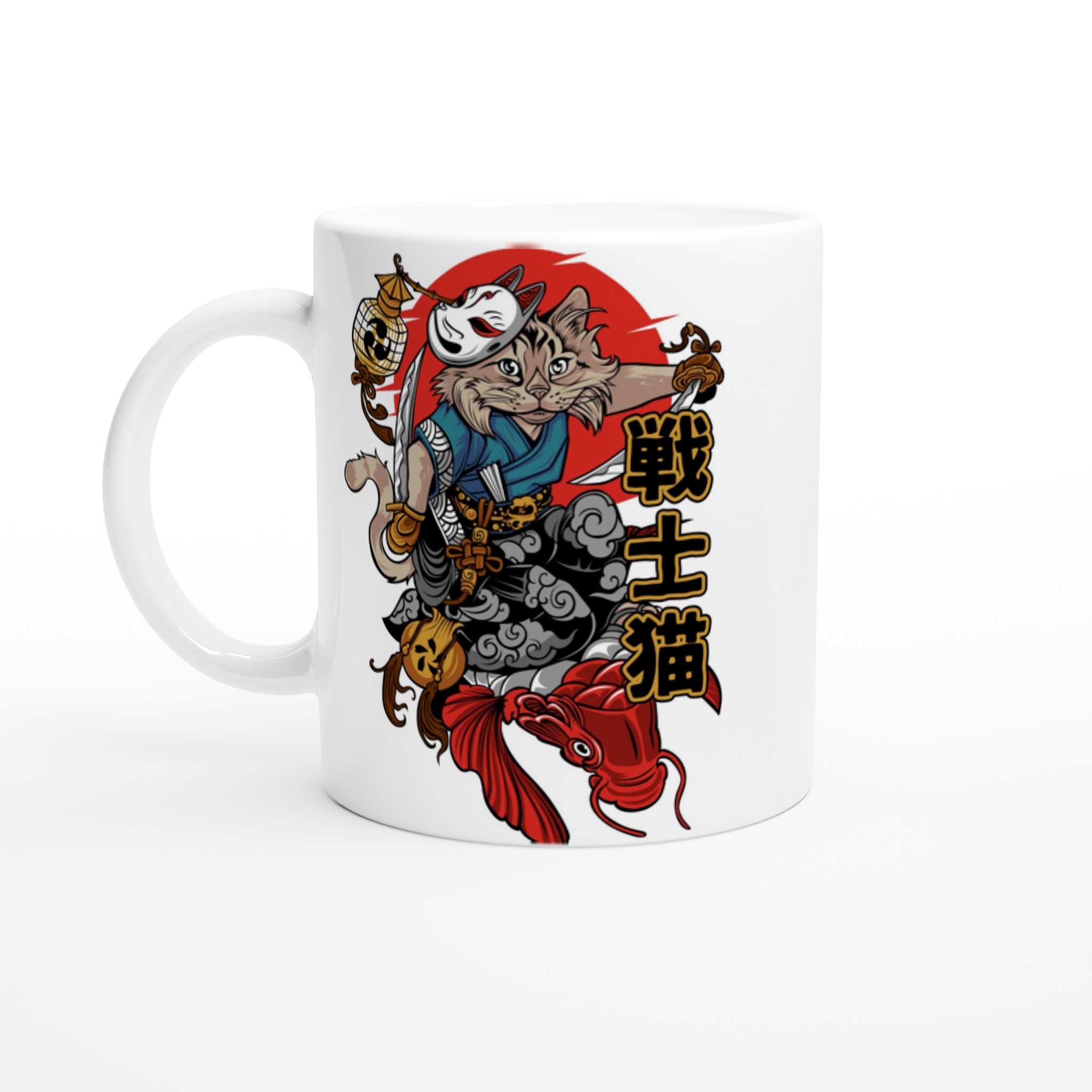 Samurai 11 White 11oz Ceramic Mug Samurai 11 White 11oz Ceramic Mug