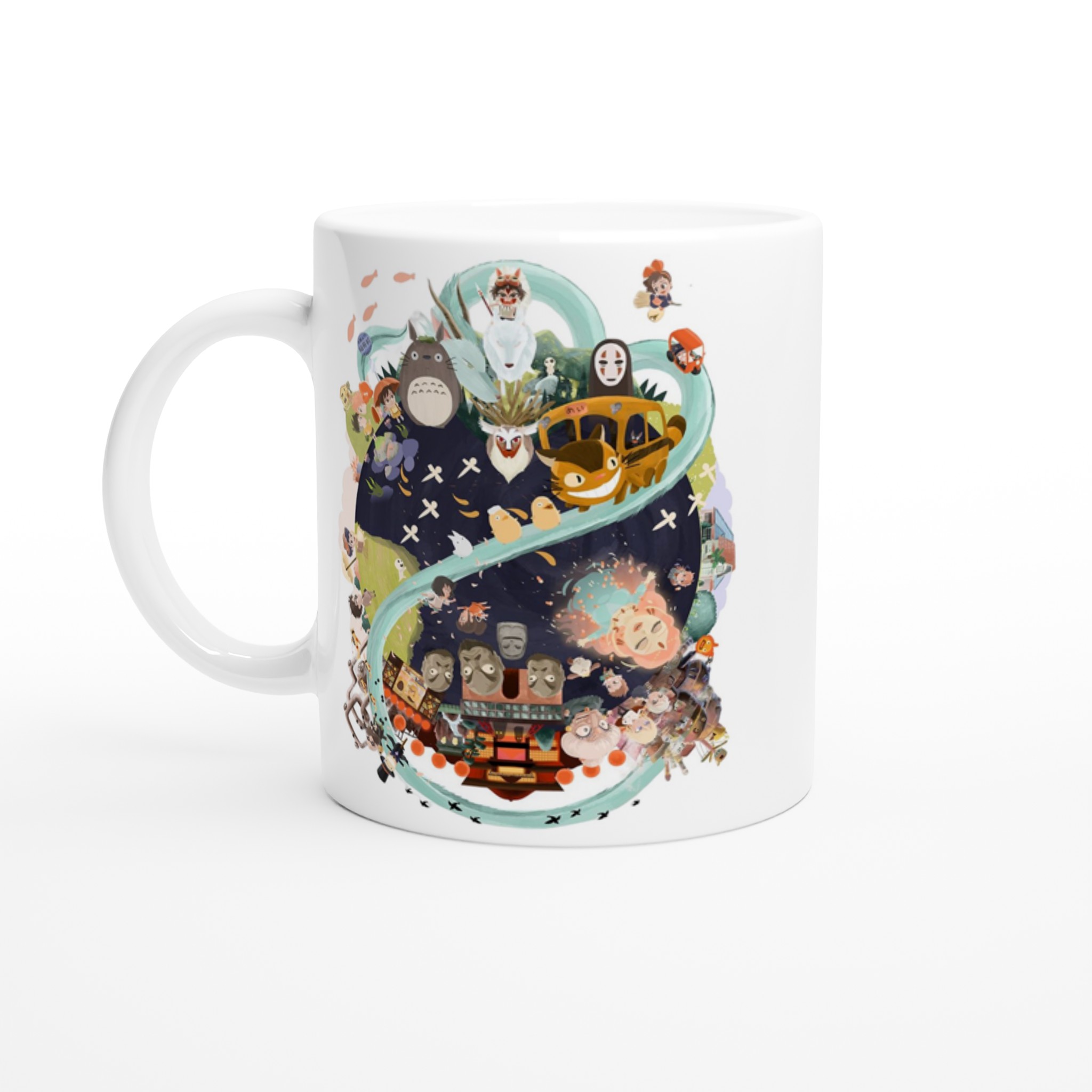 Studio Ghibli 3 White 11oz Ceramic Mug Studio Ghibli 3 White 11oz Ceramic Mug