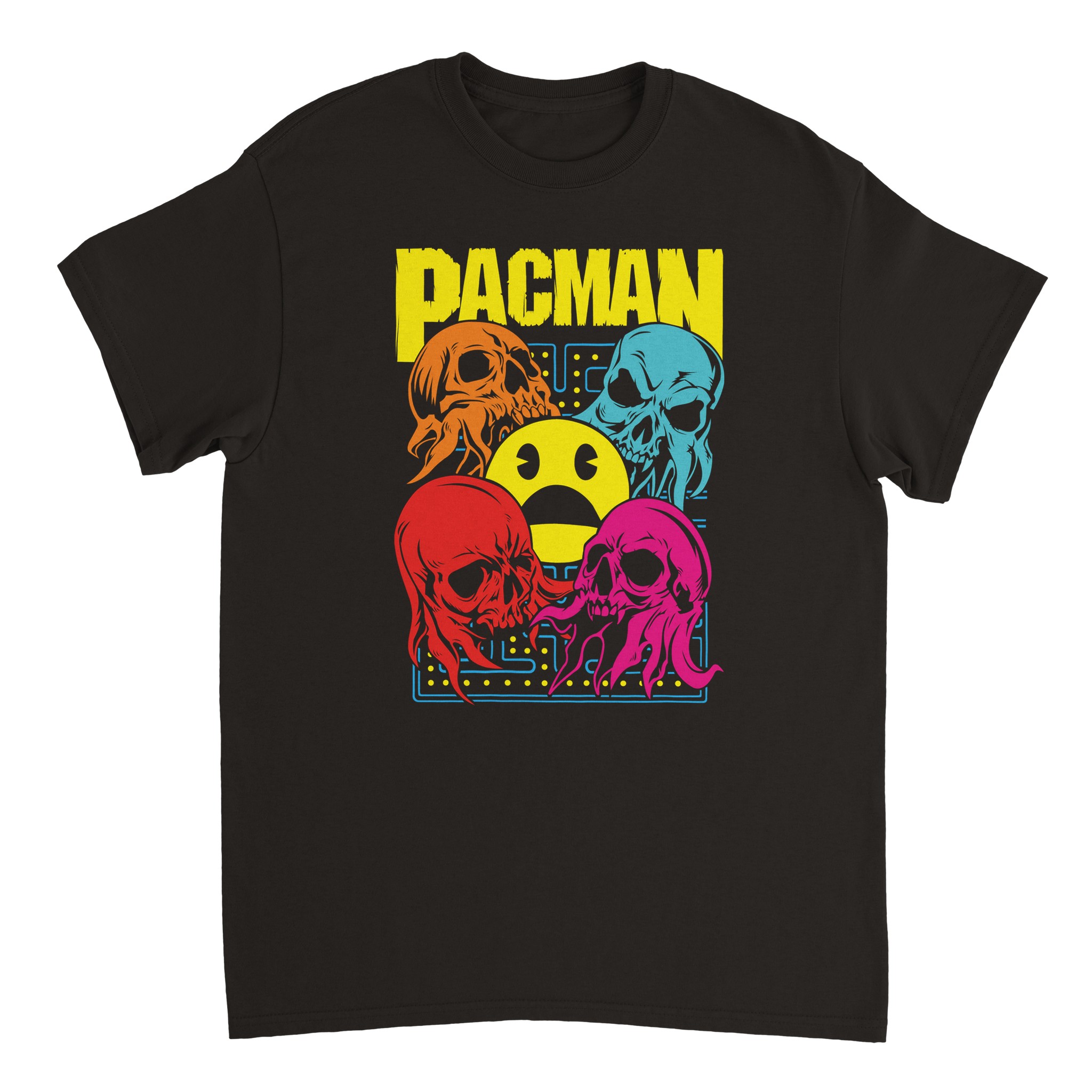 Pacman Heavyweight Unisex Crewneck T-shirt Pacman Heavyweight Unisex Crewneck T-shirt
